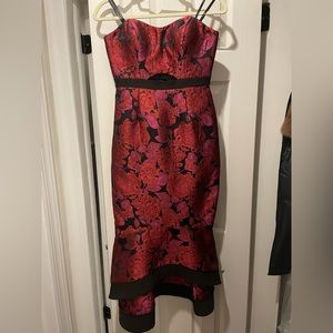 Strapless midi dress